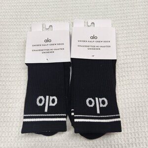 🧸New ALO Yoga mid-tube socks sports socks women sweat-absorbent Pilates 2 pairs